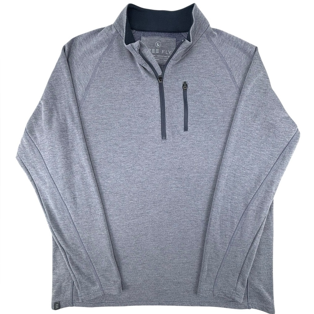 Free Fly Apparel Men's Heather Gray Quarter-Zip Pullover